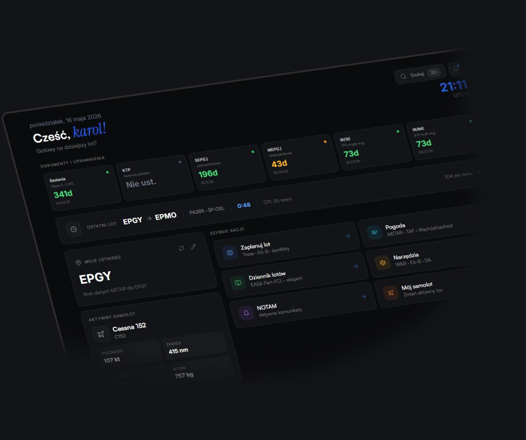 Aerivo dashboard